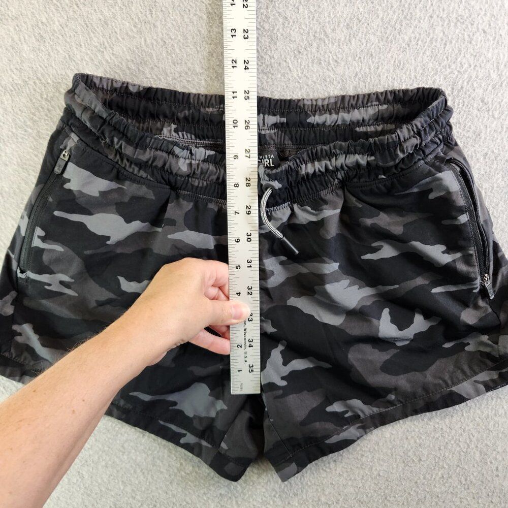 Athleta Girl Shorts Girls XXL Gray Camo All Play 3 Short Zip Pockets Athleisure - Picture 10 of 15